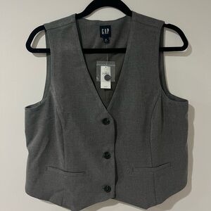 GAP Gray Button-Up Vest